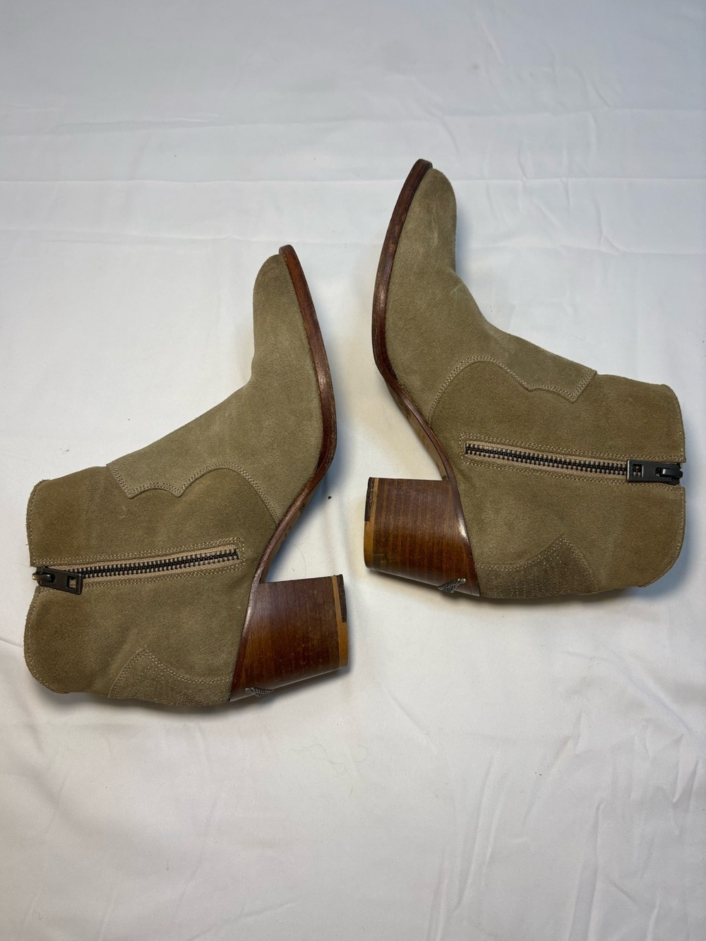 Zadig & Voltaire Molly Suede Western Ankle Boots Size 39 (US 8.5) Cowgirl Rodeo - Picture 6 of 14